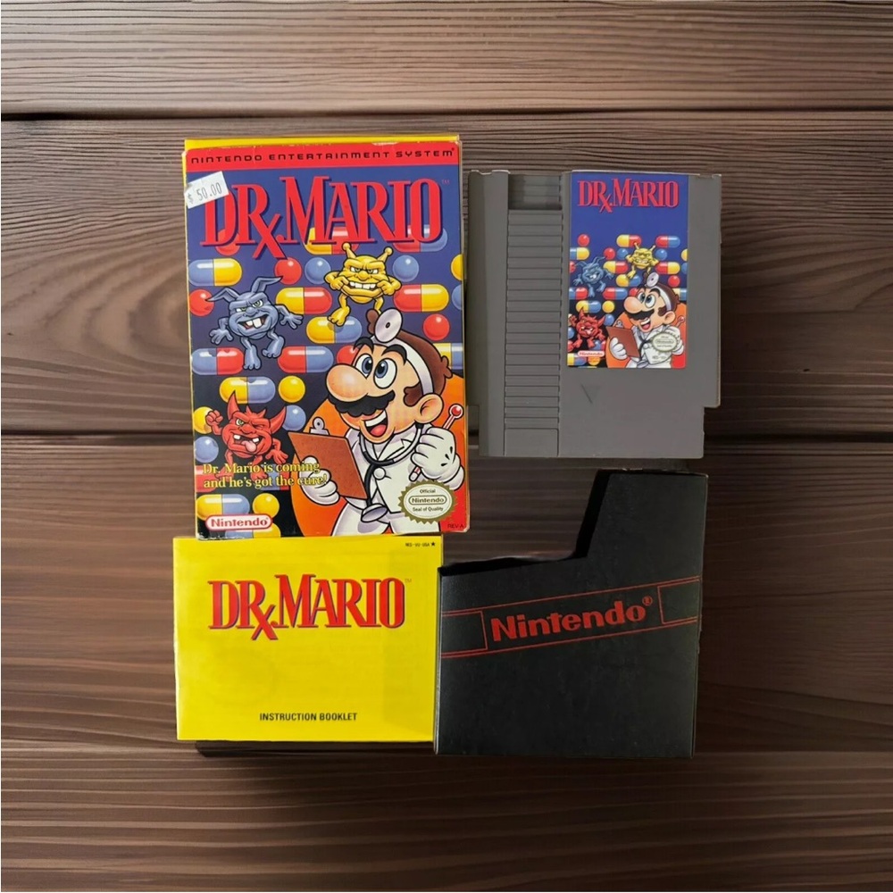 Dr. Mario NES 1990 Complete in Box CIB w/ Manual & Sleeve – UNTESTED Original - Picture 2 of 11
